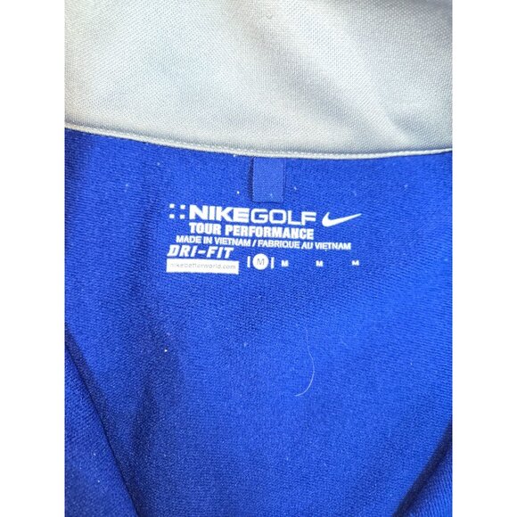 Nike Golf Tour Performance Dri-Fit Pullover Mens Medium Blue/Gray - Picture 5 of 8